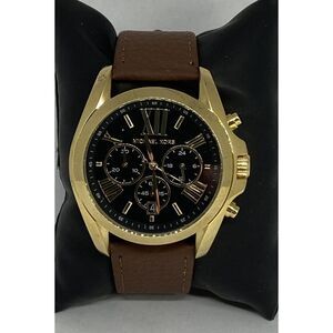 Michael Kors MK5739 Womens Brown Leather Analog Dial Quartz Genuine Watch HK1110
